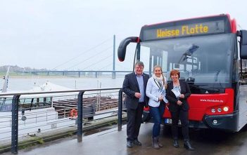 Rheinbahn und Weisse Flotte Düsseldorf: Da wächst zusammen, was zusammengehört Rheinbahn und Weisse Flotte vereinbaren Kooperation (Foto: Rheinbahn)