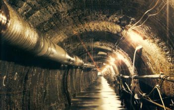 Düker – die kaum bekannten Tunnel unter dem Rhein Rheindüker in Koblenz während de Baus (Foto: Stadtentwässerung Koblenz)