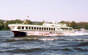 Schiffsporträt (22): Rheinpfeil mit 70 Sachen auf dem Fluss Der Rheinpfeil - das legendäre Tragflächenboot der KD (Foto: Wikimedia)